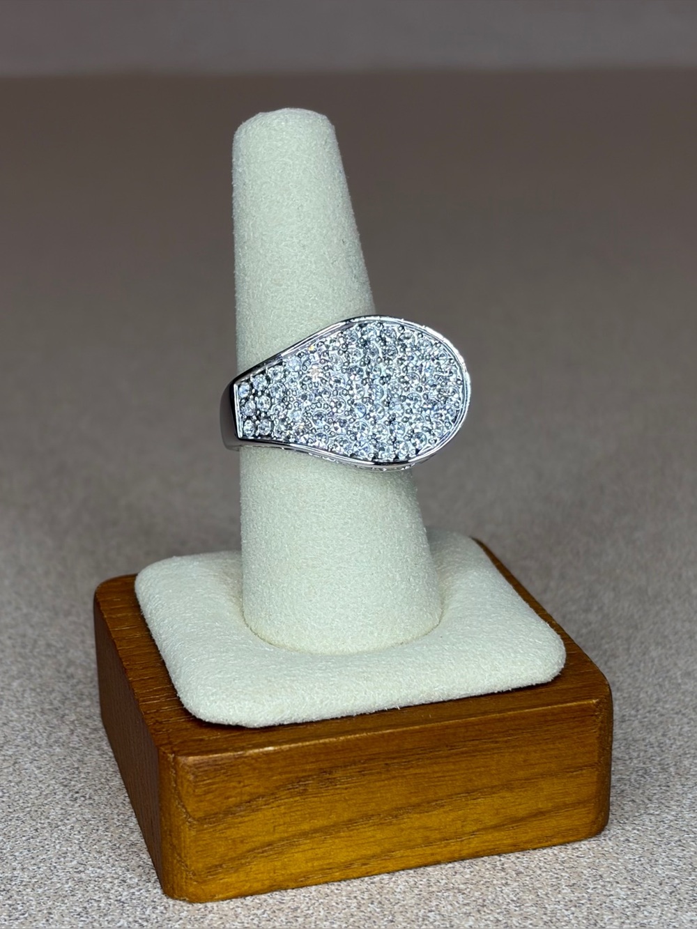 Camille Lucie Statement Pavé Paddle Cocktail Ring
